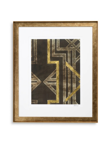 Set of gilded latticework prints,...