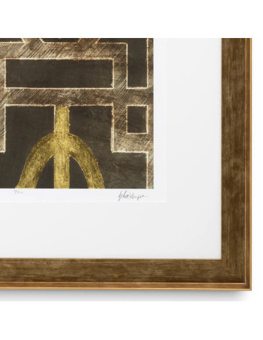 Set of gilded latticework prints,...