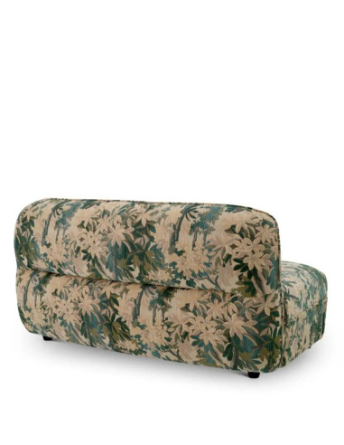 Green fabric modular sofa, center...