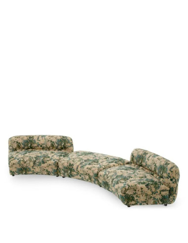 Green fabric modular sofa, centre...