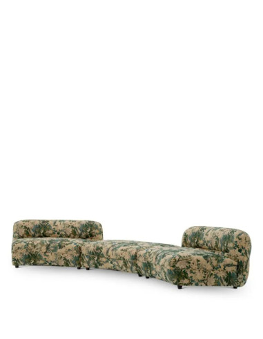 Green fabric modular sofa, centre...