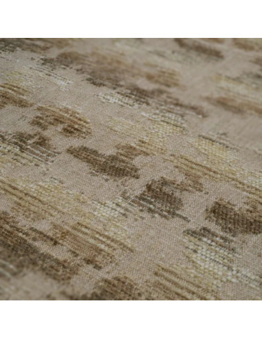 Large circular sofa in sand-colored...