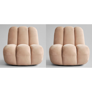 Par de sillones de piel,...