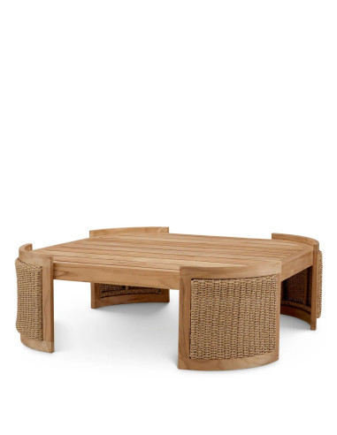 Mesa de centro de exterior em teca...