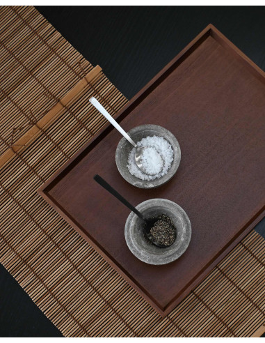4件套银色石灰华装饰小罐，现代风格