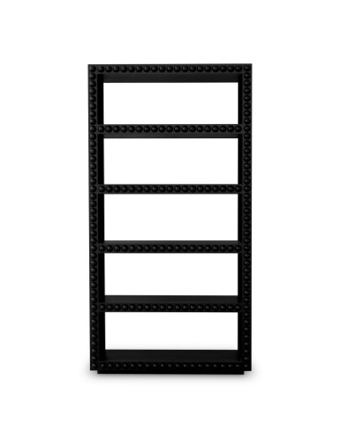 Black solid wood cabinet with carved...
