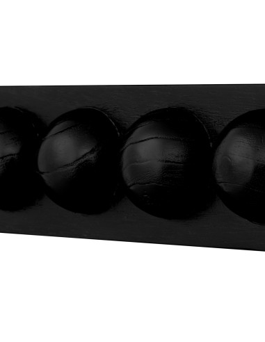 Black solid wood cabinet with carved...