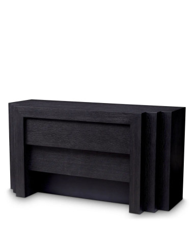 Commode van antracietgrijs eikenfineer