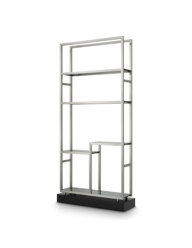 Storage cabinet in brushed steel and...