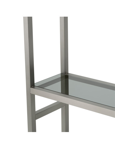 Storage cabinet in brushed steel and...