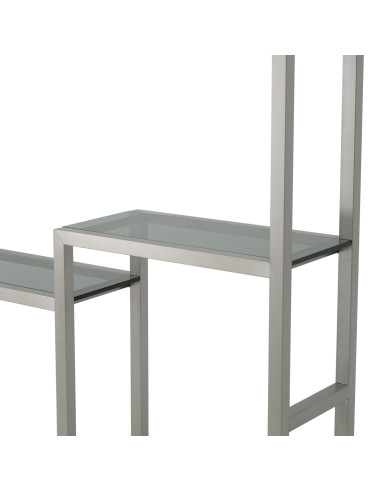 Storage cabinet made of brushed steel...