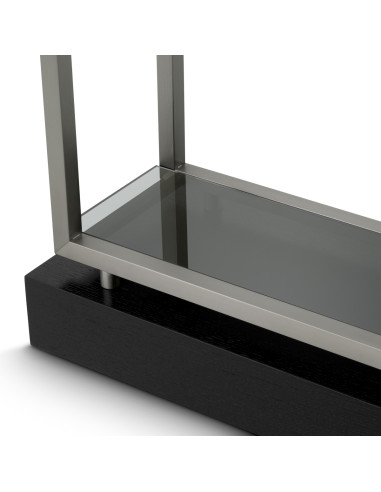 Storage cabinet made of brushed steel...