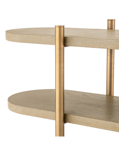 Storage shelf in distressed oak...
