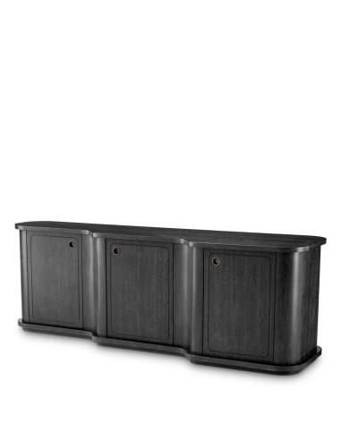 Commode en placage de chêne gris...