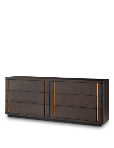 Chest of drawers in mocha-coloured...