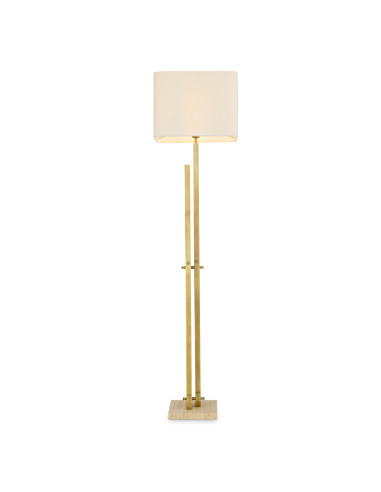 Designer brass floor lamp with a...