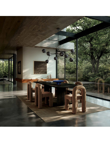Medium-sized decorative travertine...