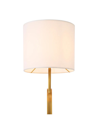 Lampada da terra in travertino,...
