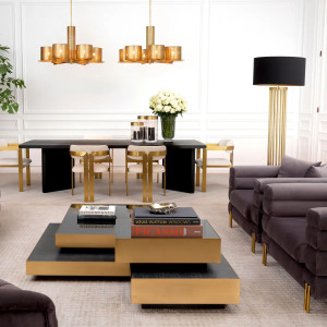Brass floor lamp with a... 2