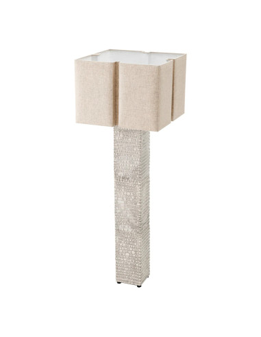 Handcrafted ceramic floor lamp with a...