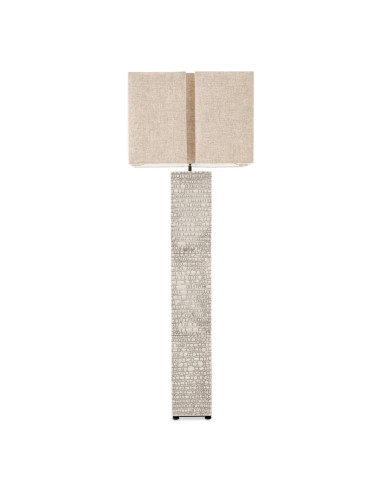 Handcrafted ceramic floor lamp with a...
