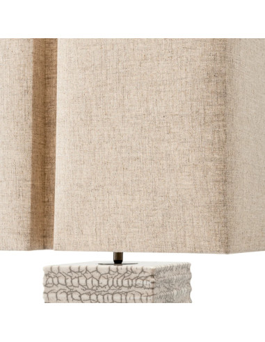 Handcrafted ceramic floor lamp with a...