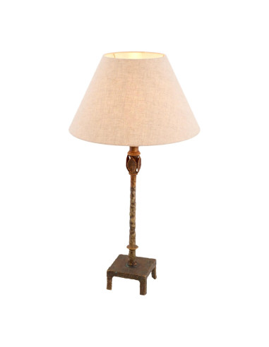 Lampe de table, finition laiton vintage.