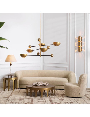 Lampe de table, finition laiton vintage.