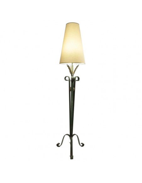 Lampadaire en fer forgé des années 1940