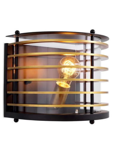 Pair of outdoor glass wall sconces...