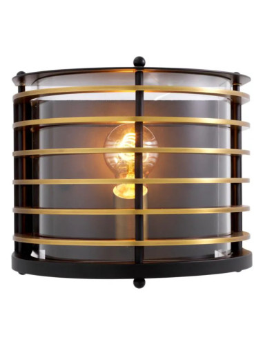 Pair of outdoor glass wall sconces...