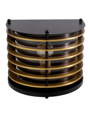 Pair of outdoor glass wall sconces...