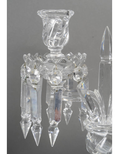巴卡拉（Baccarat）品牌的一对烛台，20世纪初，拿破仑三世风格。