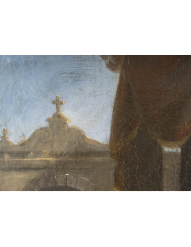 布面油画，19世纪初作品，主题为“婚礼”，意大利画派。
