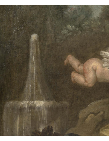 布面油画，19世纪初的作品，神话题材，法国画派。