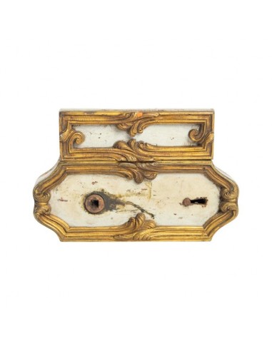 Door lock, large decoration, xixth century, with its key