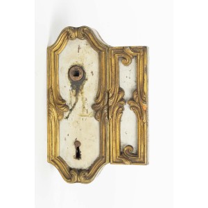 Door lock, large decoration, xixth century, with its key 2