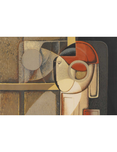带玻璃框的原版石版画，尺寸35/50，作者何塞·埃雷拉，附签名，1970-...