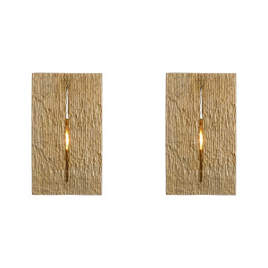 A pair of metal wall lights...
