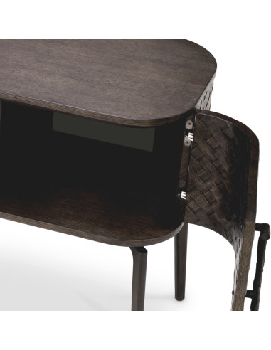 Commode van gevlochten eikenfineer...