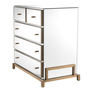Commode van spiegelglas en...