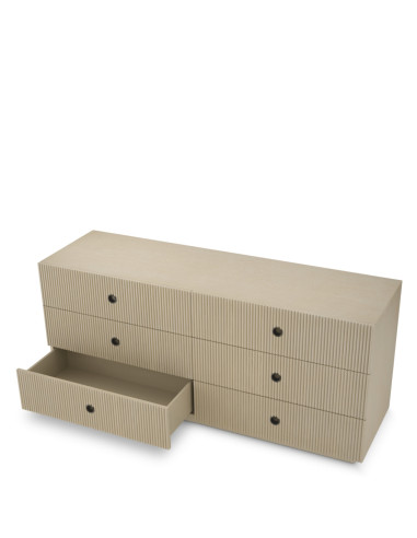 Commode van gebleekt eiken fineer met...