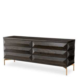 Commode van eikenfineer met...