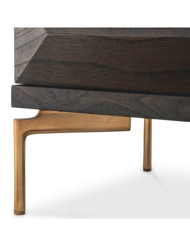 Commode van eikenfineer met poten in...