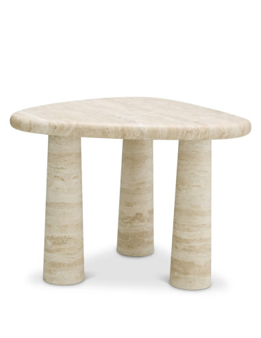 Small travertine side table,...