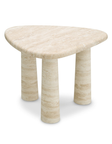 Small travertine side table,...