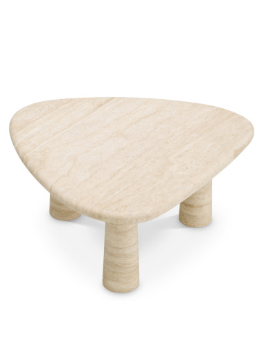 Small travertine side table,...