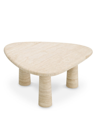 Small travertine side table,...