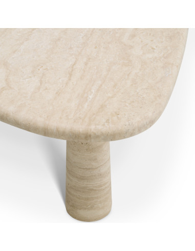 Small travertine side table,...
