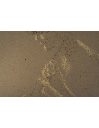 纸本炭笔画，描绘了一位吉他手，20世纪。